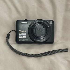 Nikon COOLPIX Black Digital Camera with Strap